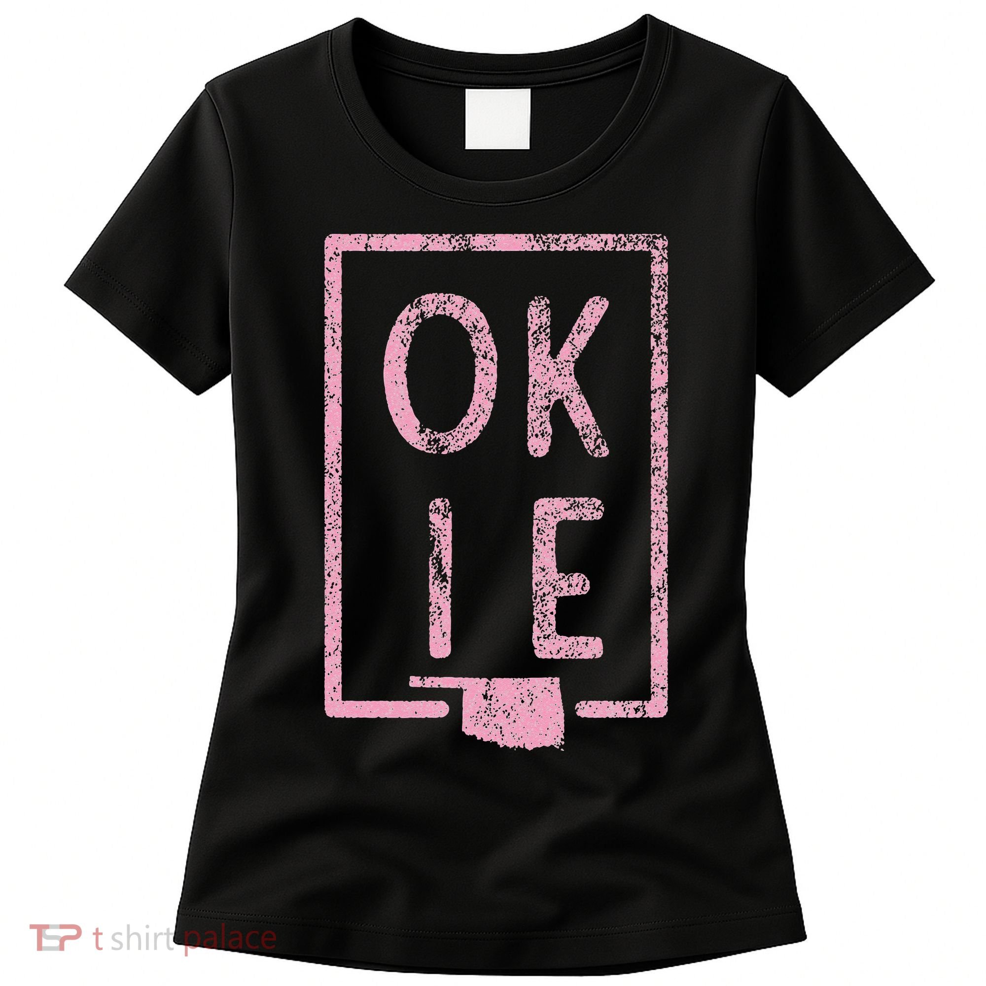 Pink State of Oklahoma Okie Women's T-Shirt