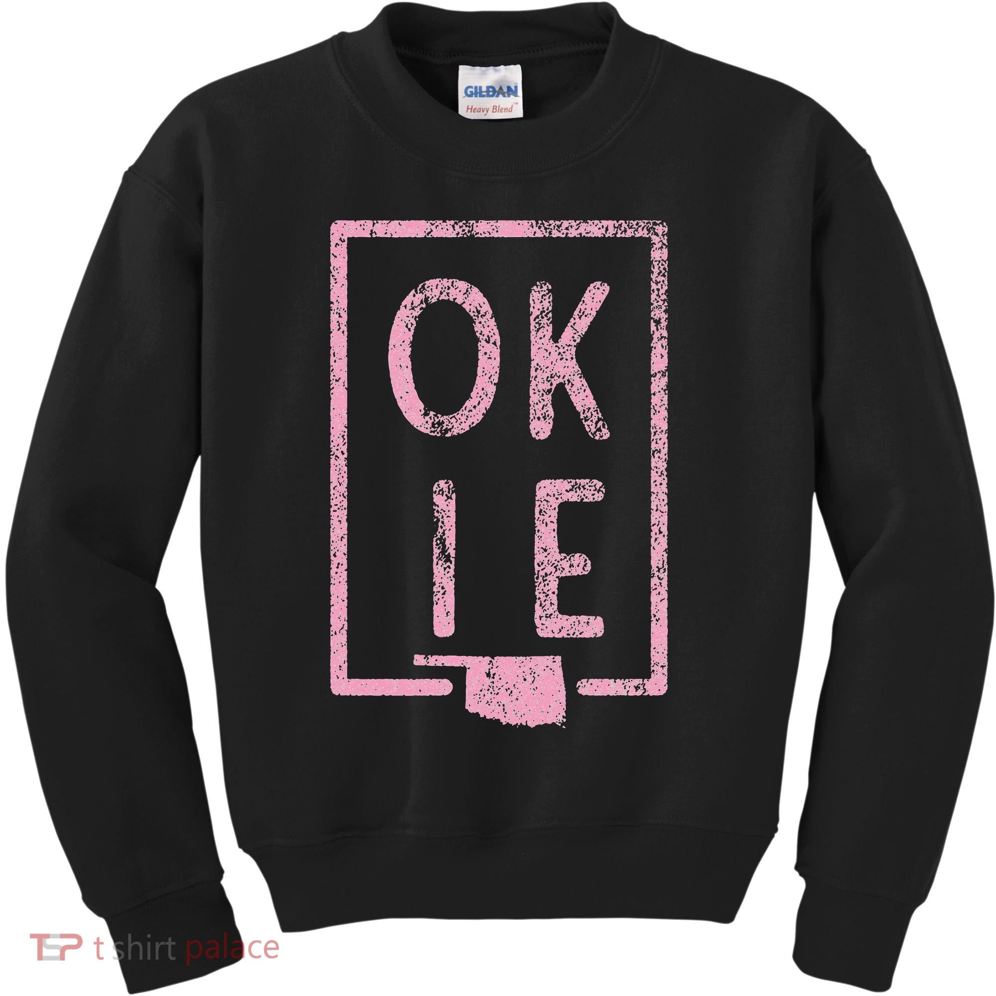 Pink State of Oklahoma Okie Kids Sweatshirt
