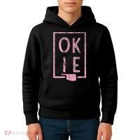 Pink State of Oklahoma Okie Kids Hoodie thumb 4