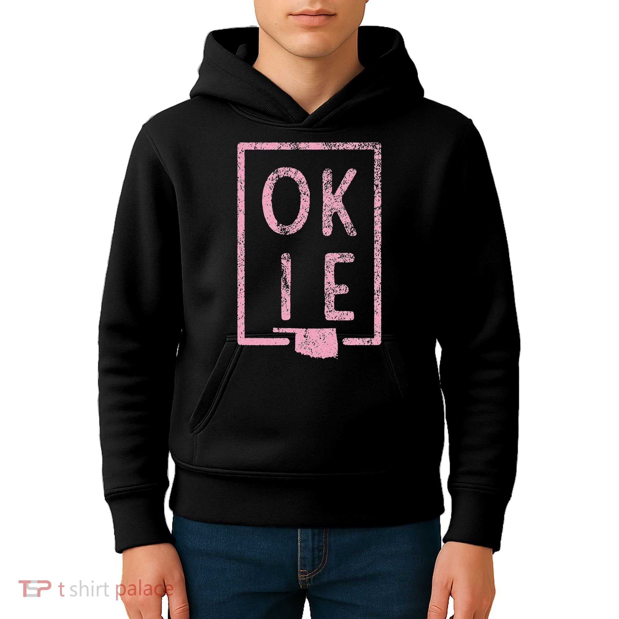Pink State of Oklahoma Okie Kids Hoodie