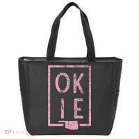 Pink State of Oklahoma Okie Tote Bag thumb 0