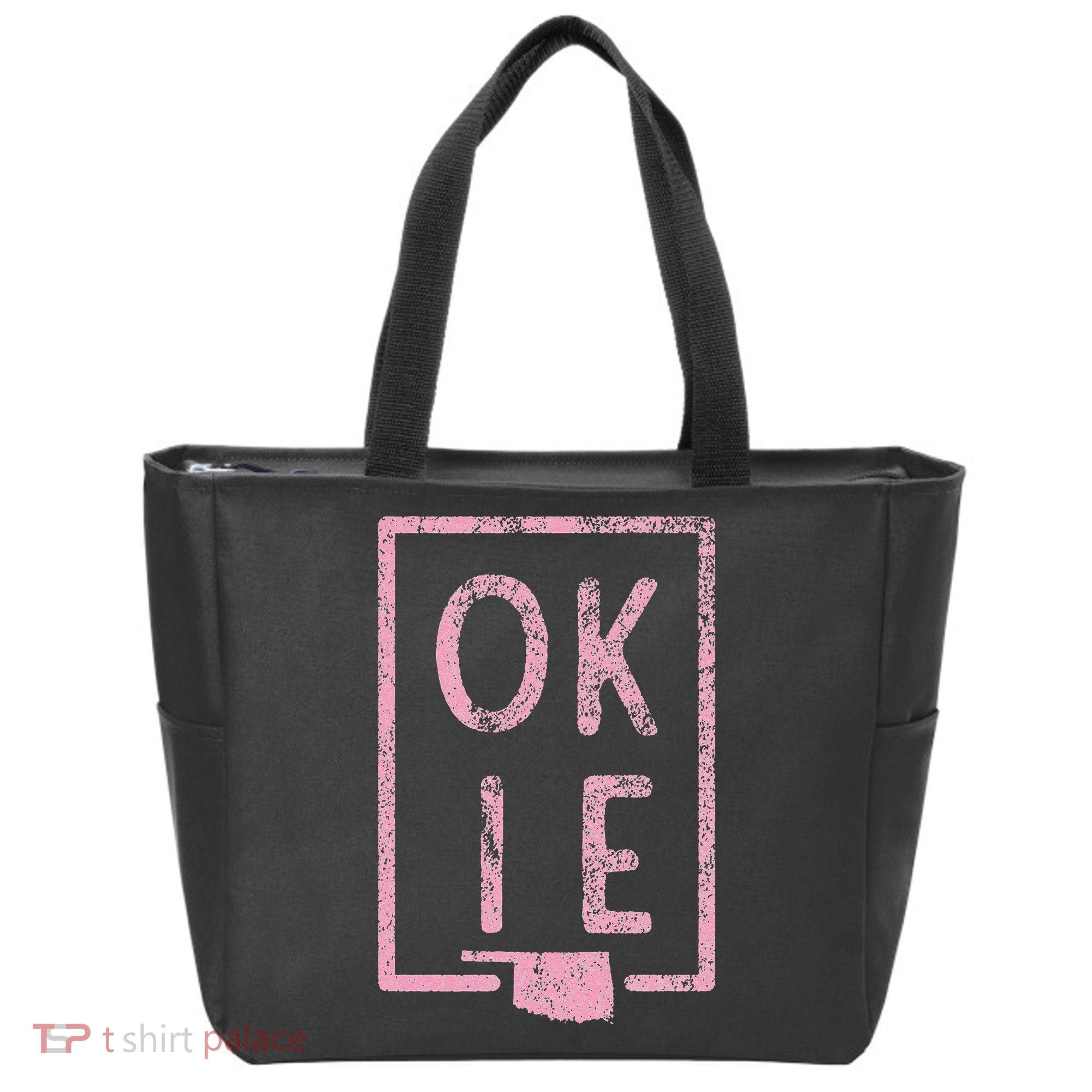 Pink State of Oklahoma Okie Tote Bag