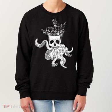 Pirate Ship Octopus Buccaneer Crossed Bones Freebooter Skull Gift Women's Sweatshirt
