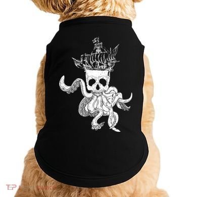 Pirate Ship Octopus Buccaneer Crossed Bones Freebooter Skull Gift Doggie Tank