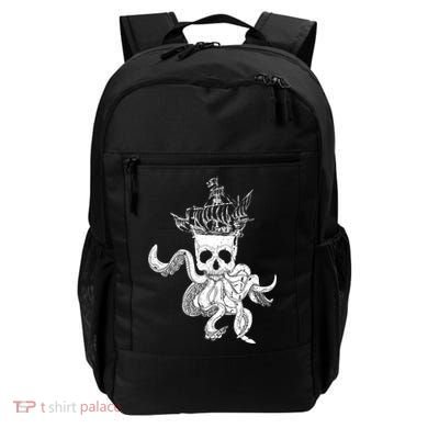 Pirate Ship Octopus Buccaneer Crossed Bones Freebooter Skull Gift Backpack