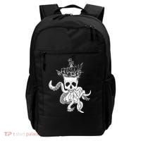 Pirate Ship Octopus Buccaneer Crossed Bones Freebooter Skull Gift Backpack thumb 0