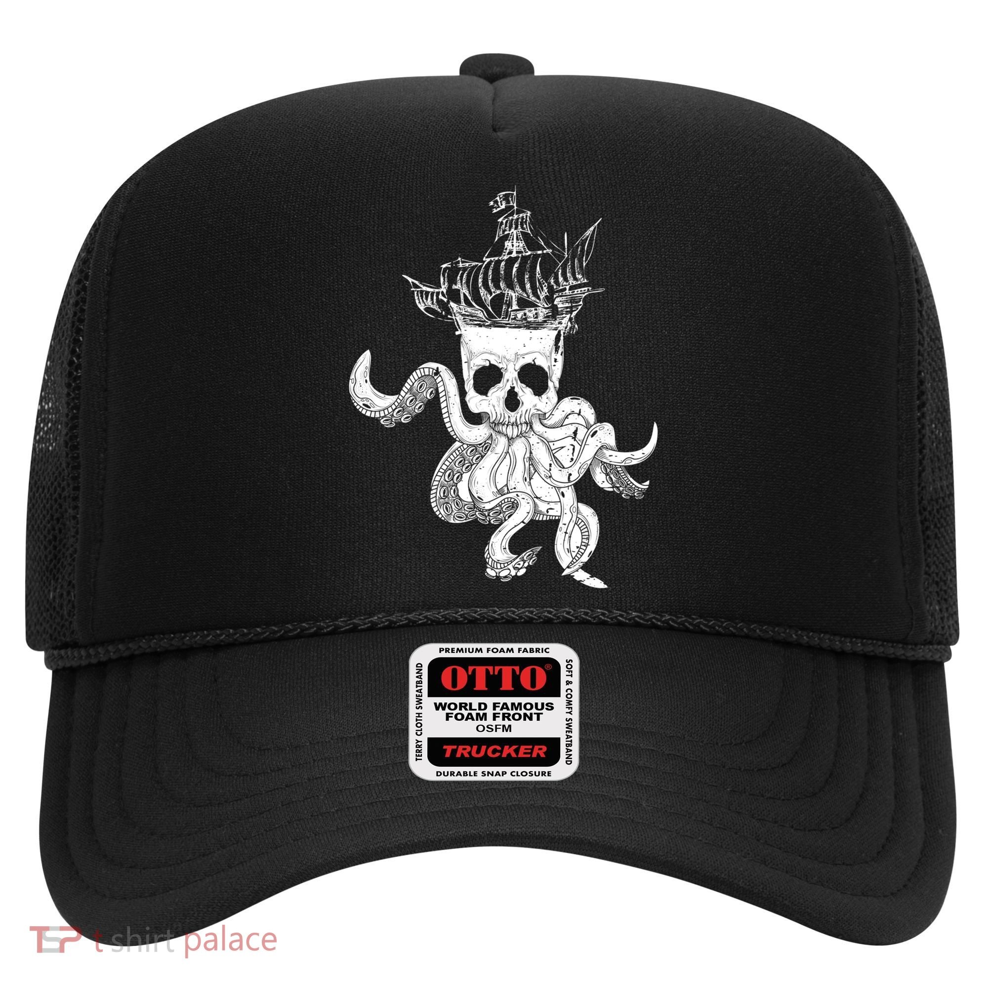 Pirate Ship Octopus Buccaneer Crossed Bones Freebooter Skull Gift Hat