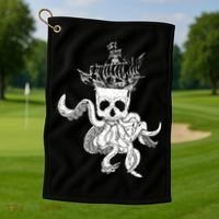 Pirate Ship Octopus Buccaneer Crossed Bones Freebooter Skull Gift Golf Towel thumb 1