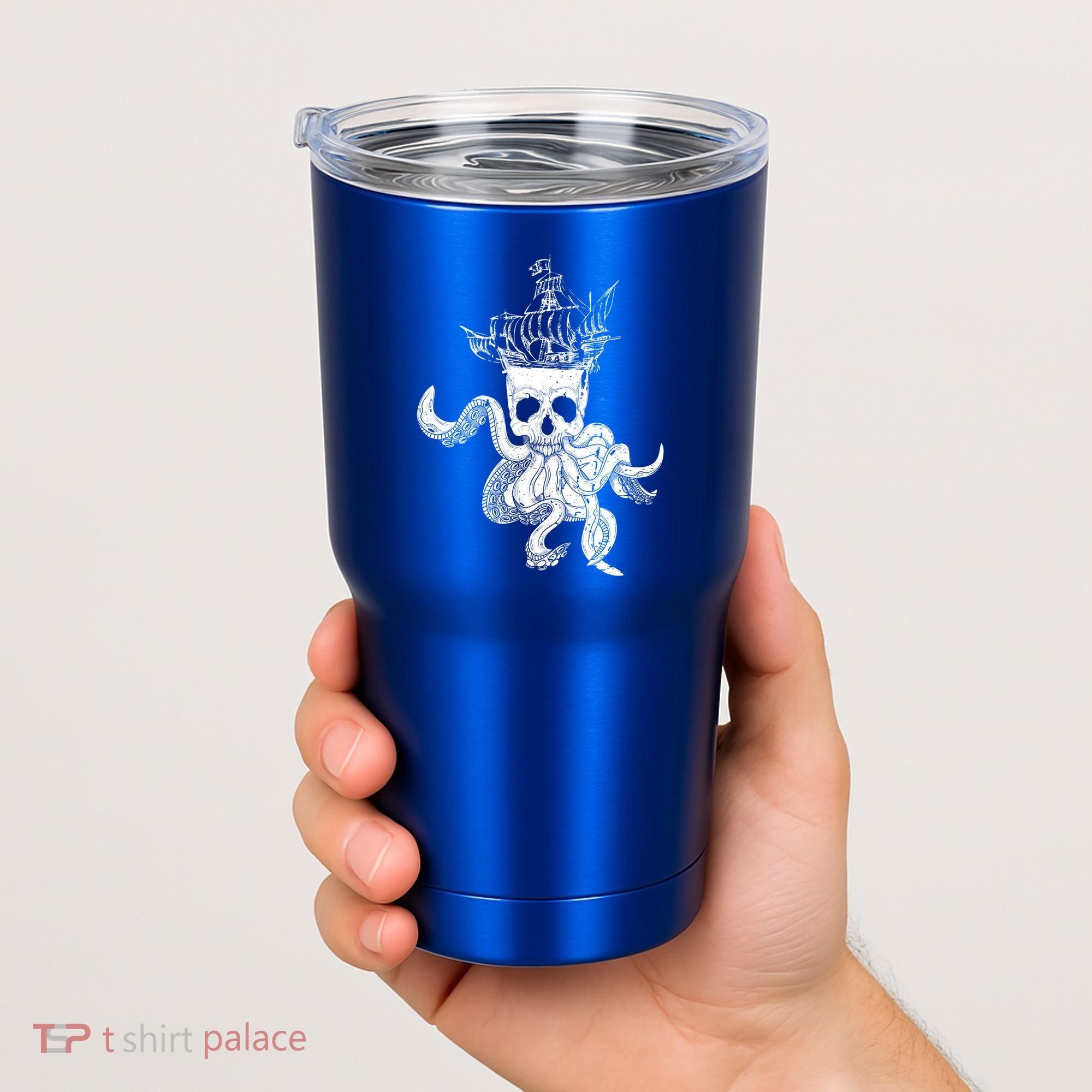 Pirate Ship Octopus Buccaneer Crossed Bones Freebooter Skull Gift Tumbler