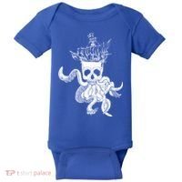 Pirate Ship Octopus Buccaneer Crossed Bones Freebooter Skull Gift Baby Bodysuit thumb 0