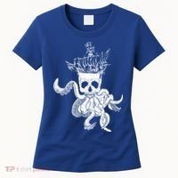 Pirate Ship Octopus Buccaneer Crossed Bones Freebooter Skull Gift Women's T-Shirt thumb 0