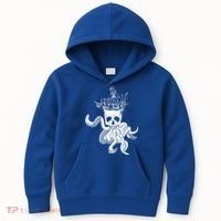 Pirate Ship Octopus Buccaneer Crossed Bones Freebooter Skull Gift Kids Hoodie thumb 0