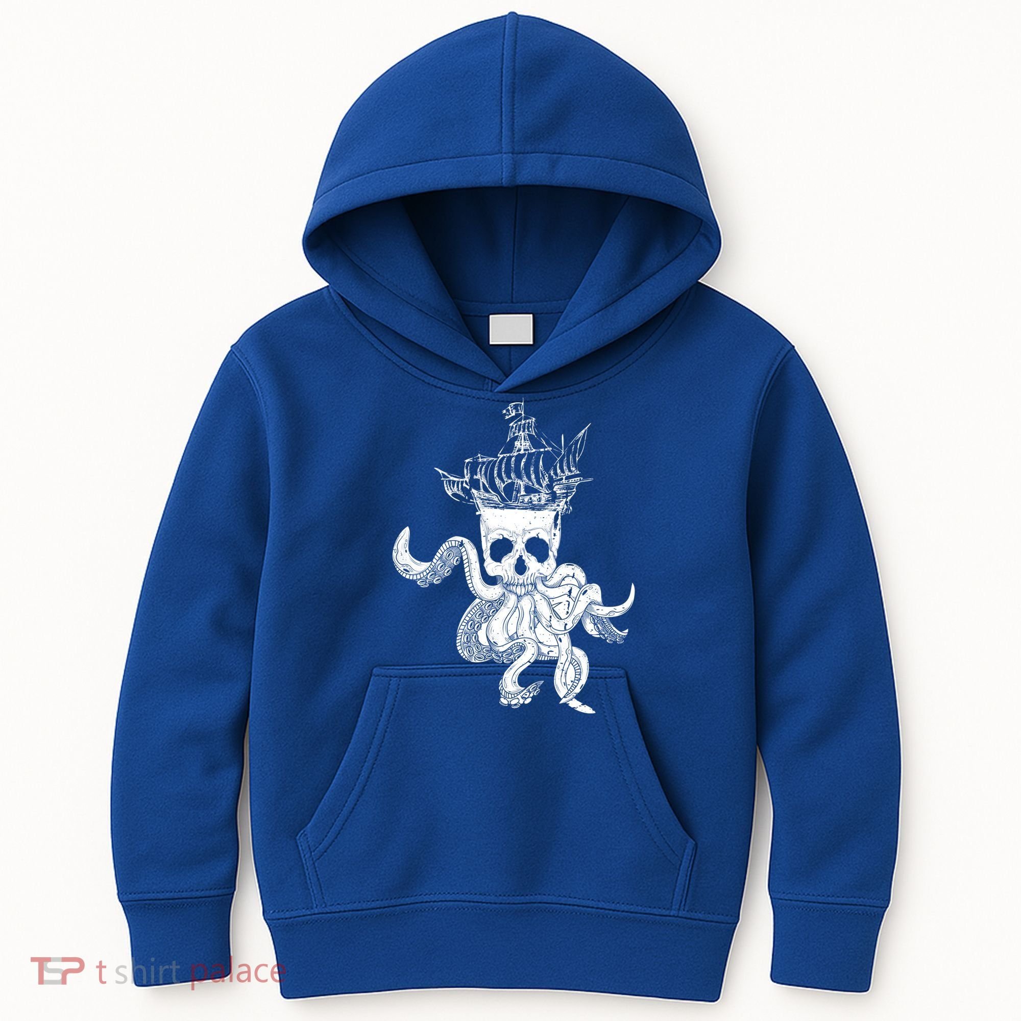Pirate Ship Octopus Buccaneer Crossed Bones Freebooter Skull Gift Kids Hoodie