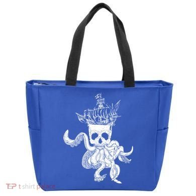 Pirate Ship Octopus Buccaneer Crossed Bones Freebooter Skull Gift Tote Bag