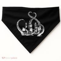 Pirate Ship Octopus Buccaneer Freebooter Crossed Bones Skull Gift USA-Made Doggie Bandana thumb 0