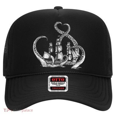 Pirate Ship Octopus Buccaneer Freebooter Crossed Bones Skull Gift Hat