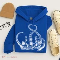 Pirate Ship Octopus Buccaneer Freebooter Crossed Bones Skull Gift Hoodie thumb 4