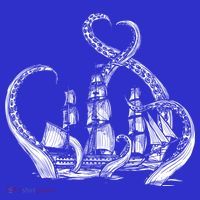 Pirate Ship Octopus Buccaneer Freebooter Crossed Bones Skull Gift Sweatshirt thumb 3
