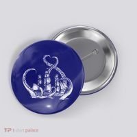 Pirate Ship Octopus Buccaneer Freebooter Crossed Bones Skull Gift Button thumb 0