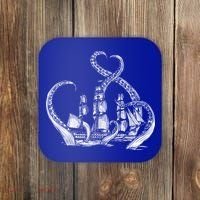 Pirate Ship Octopus Buccaneer Freebooter Crossed Bones Skull Gift Coaster thumb 0