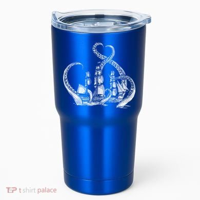 Pirate Ship Octopus Buccaneer Freebooter Crossed Bones Skull Gift Tumbler