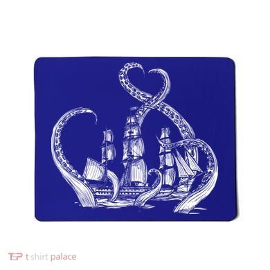 Pirate Ship Octopus Buccaneer Freebooter Crossed Bones Skull Gift Mousepad