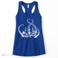 Pirate Ship Octopus Buccaneer Freebooter Crossed Bones Skull Gift Women's Tank Top thumb 0