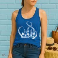 Pirate Ship Octopus Buccaneer Freebooter Crossed Bones Skull Gift Women's Tank Top thumb 2