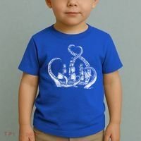Pirate Ship Octopus Buccaneer Freebooter Crossed Bones Skull Gift Toddler T-Shirt thumb 2