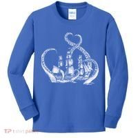 Pirate Ship Octopus Buccaneer Freebooter Crossed Bones Skull Gift Kids Long Sleeve Shirt thumb 0