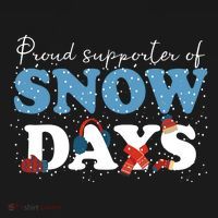 Proud Supporter Of Snow Days Funny Winter Apron thumb 3