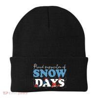 Proud Supporter Of Snow Days Funny Winter Beanie thumb 0