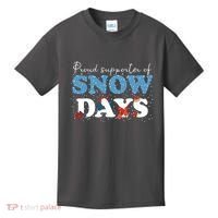 Proud Supporter Of Snow Days Funny Winter Kids T-Shirt thumb 0