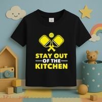 Pickleball Stay Out Of The Kitchen Toddler T-Shirt thumb 3