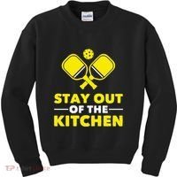Pickleball Stay Out Of The Kitchen Kids Sweatshirt thumb 0