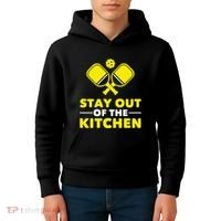 Pickleball Stay Out Of The Kitchen Kids Hoodie thumb 4