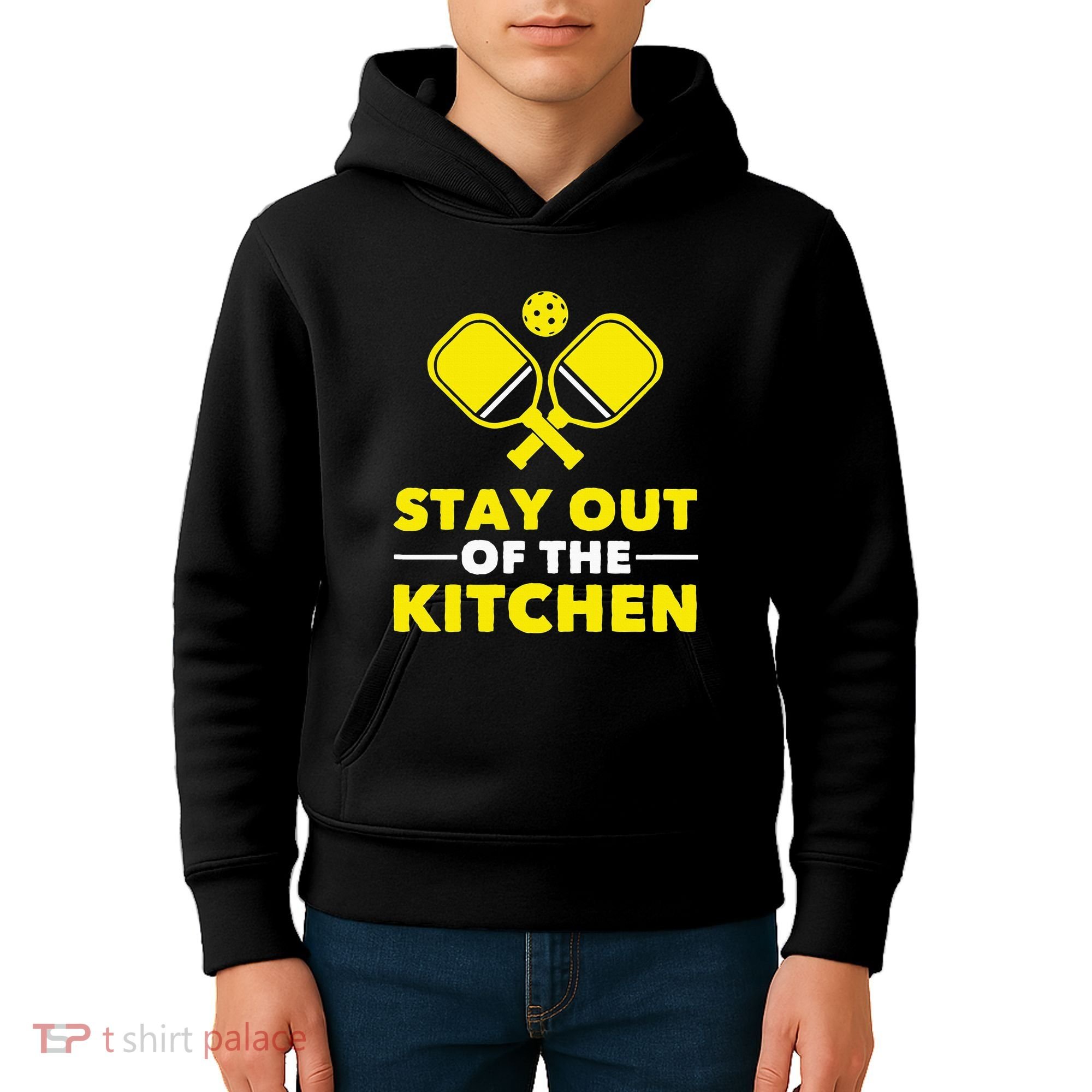 Pickleball Stay Out Of The Kitchen Kids Hoodie