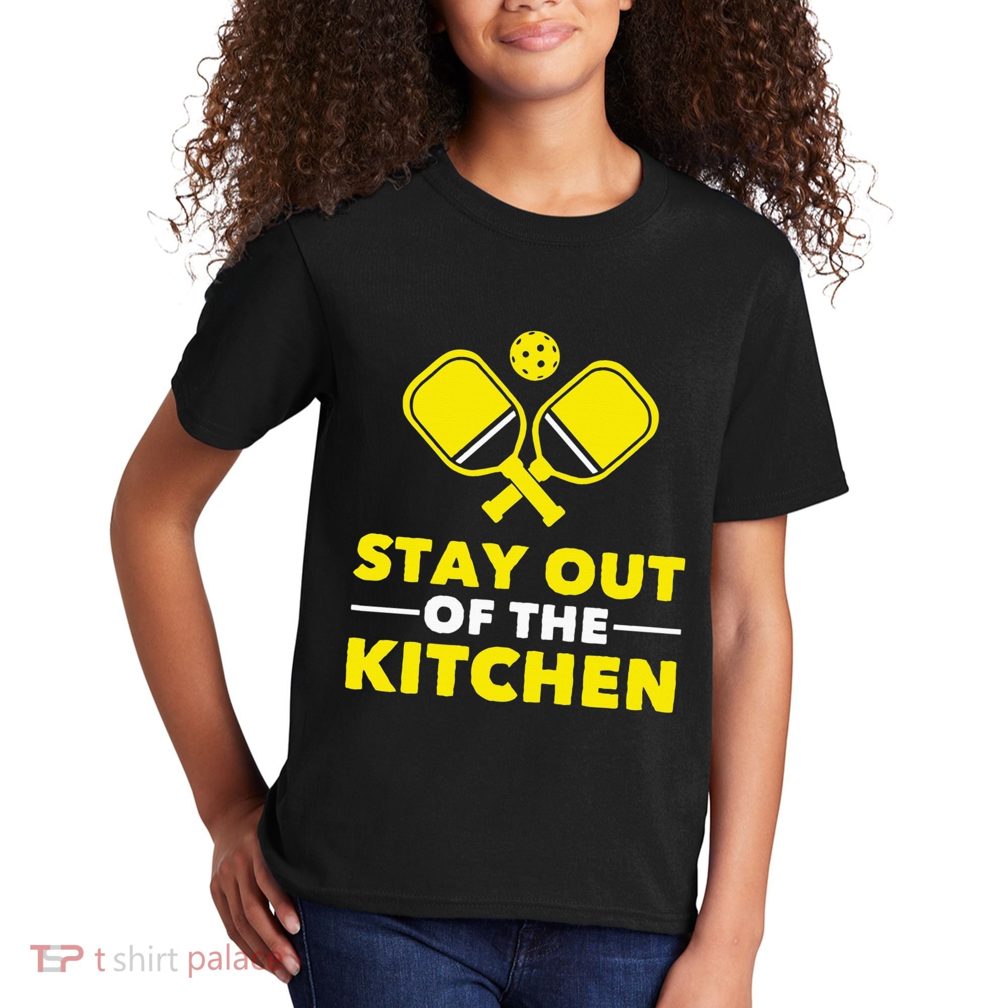Pickleball Stay Out Of The Kitchen Kids T-Shirt