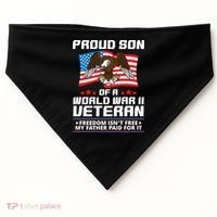 Proud Son Of Wwii Veteran Special Gift USA-Made Doggie Bandana thumb 0