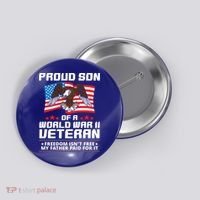 Proud Son Of Wwii Veteran Special Gift Button thumb 0