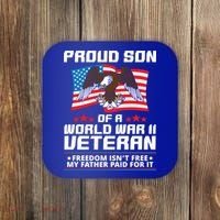 Proud Son Of Wwii Veteran Special Gift Coaster thumb 0