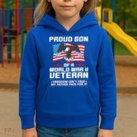 Proud Son Of Wwii Veteran Special Gift Kids Hoodie thumb 3