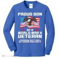 Proud Son Of Wwii Veteran Special Gift Kids Long Sleeve Shirt thumb 0