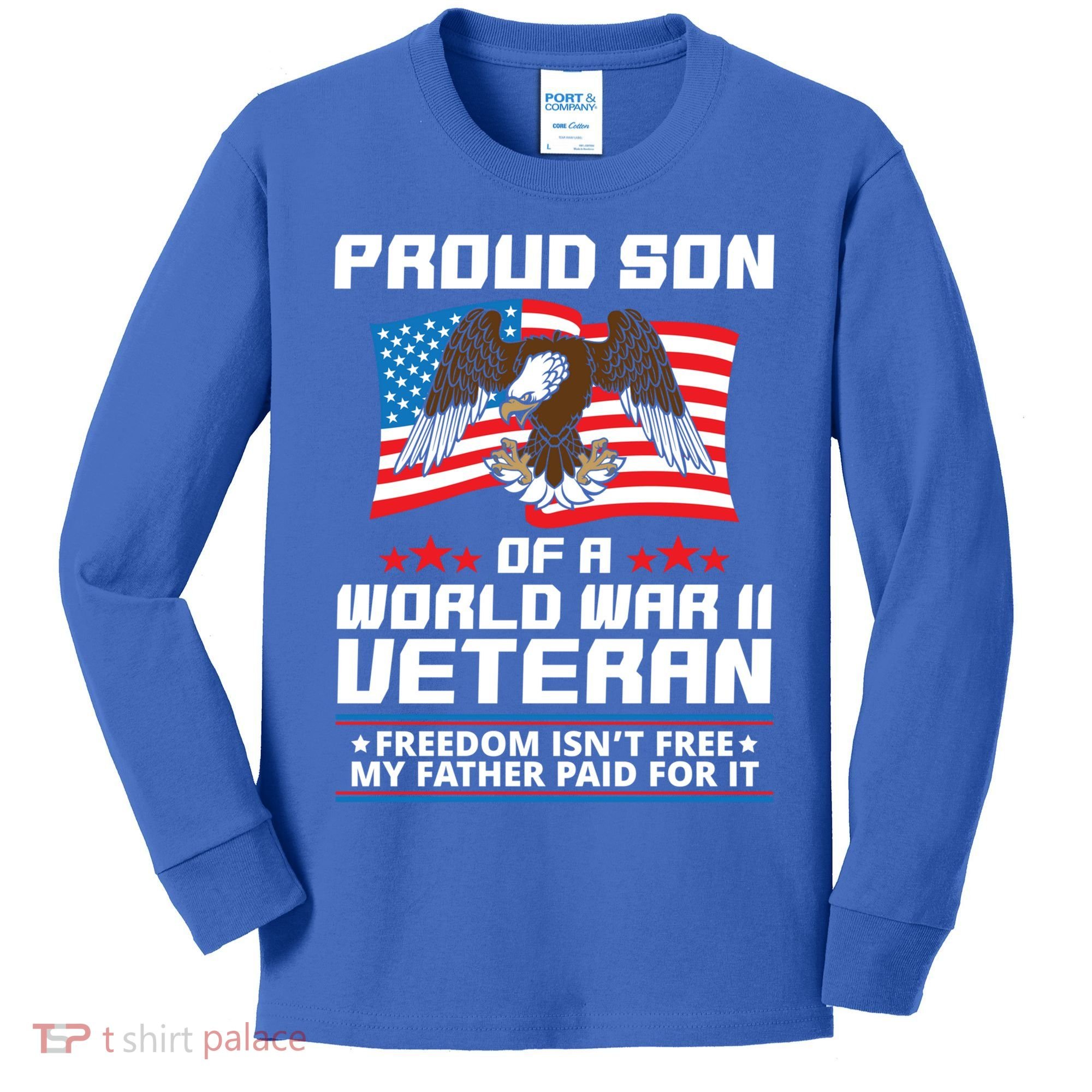 Proud Son Of Wwii Veteran Special Gift Kids Long Sleeve Shirt