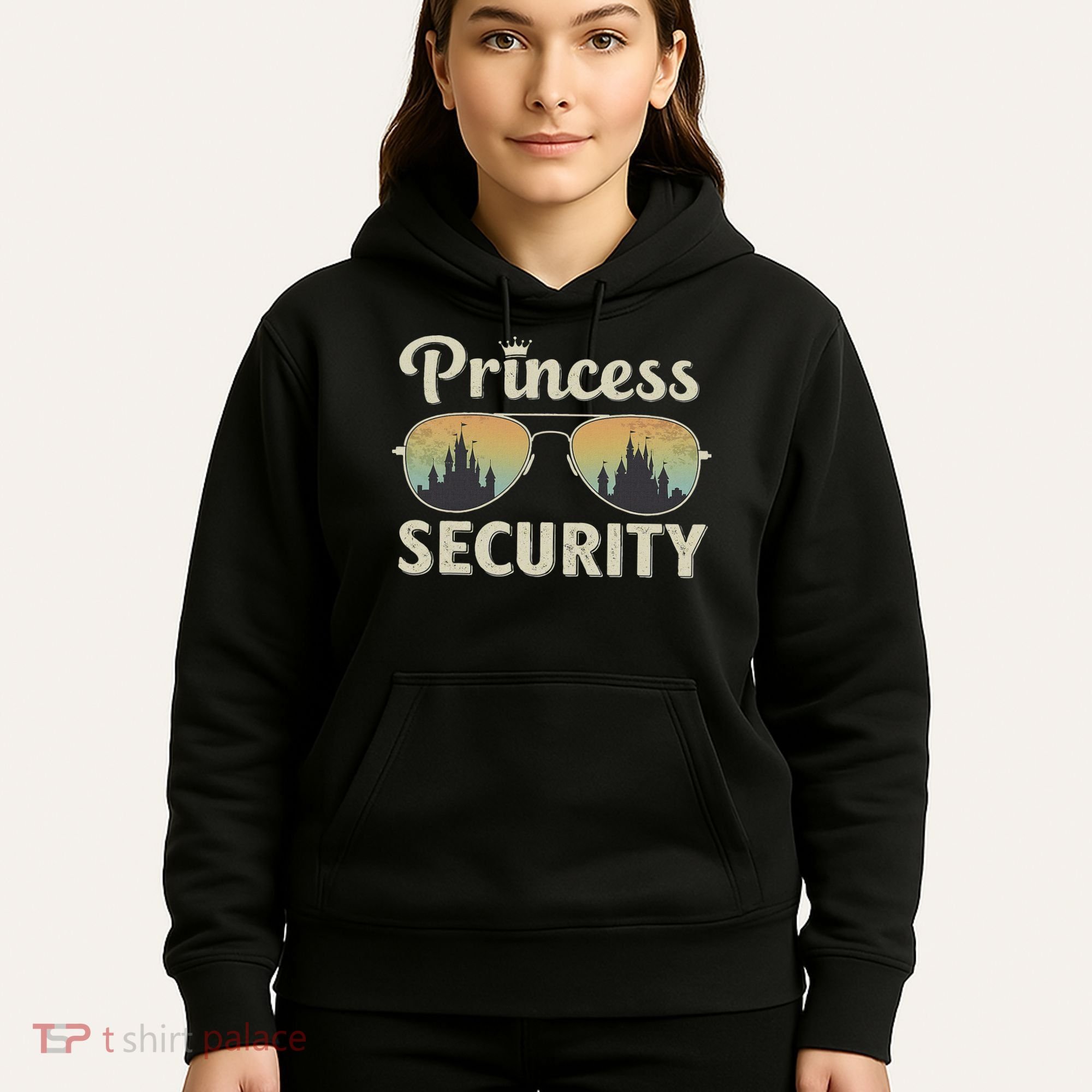 Princess Security Protection Retro Castle Matching Family Hoodie