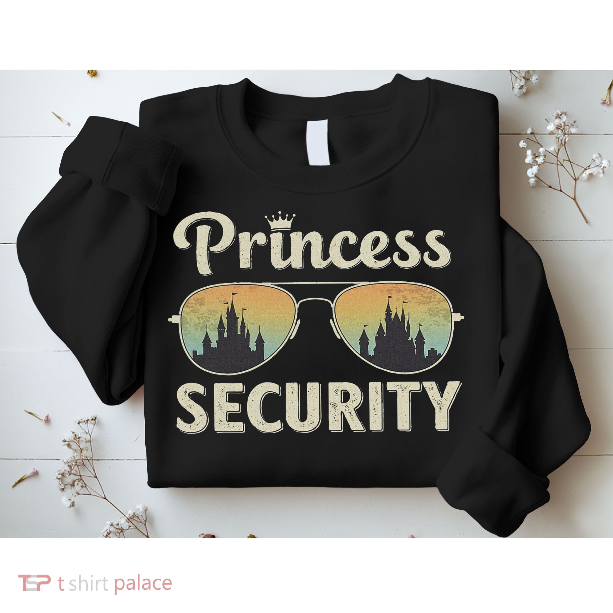 Princess Security Protection Retro Castle Matching Family Sweatshirt