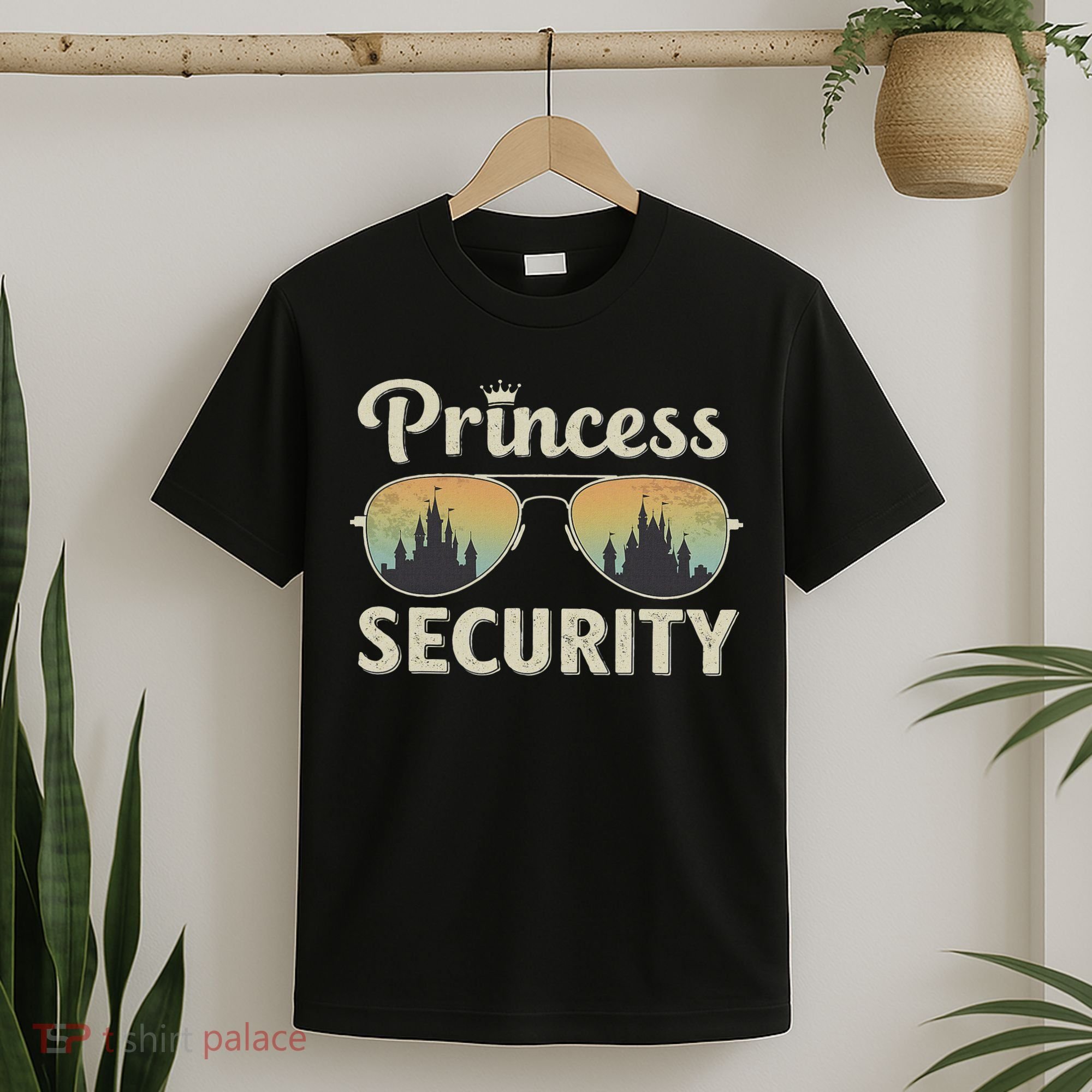 Princess Security Protection Retro Castle Matching Family T-Shirt