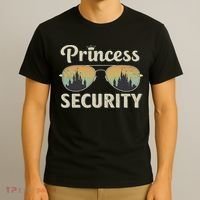 Princess Security Protection Retro Castle Matching Family T-Shirt thumb 3