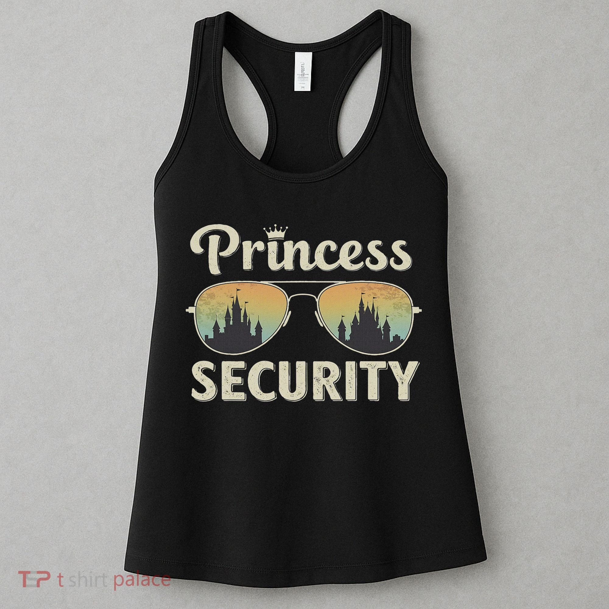 Princess Security Protection Retro Castle Matching Family Women's Tank Top
