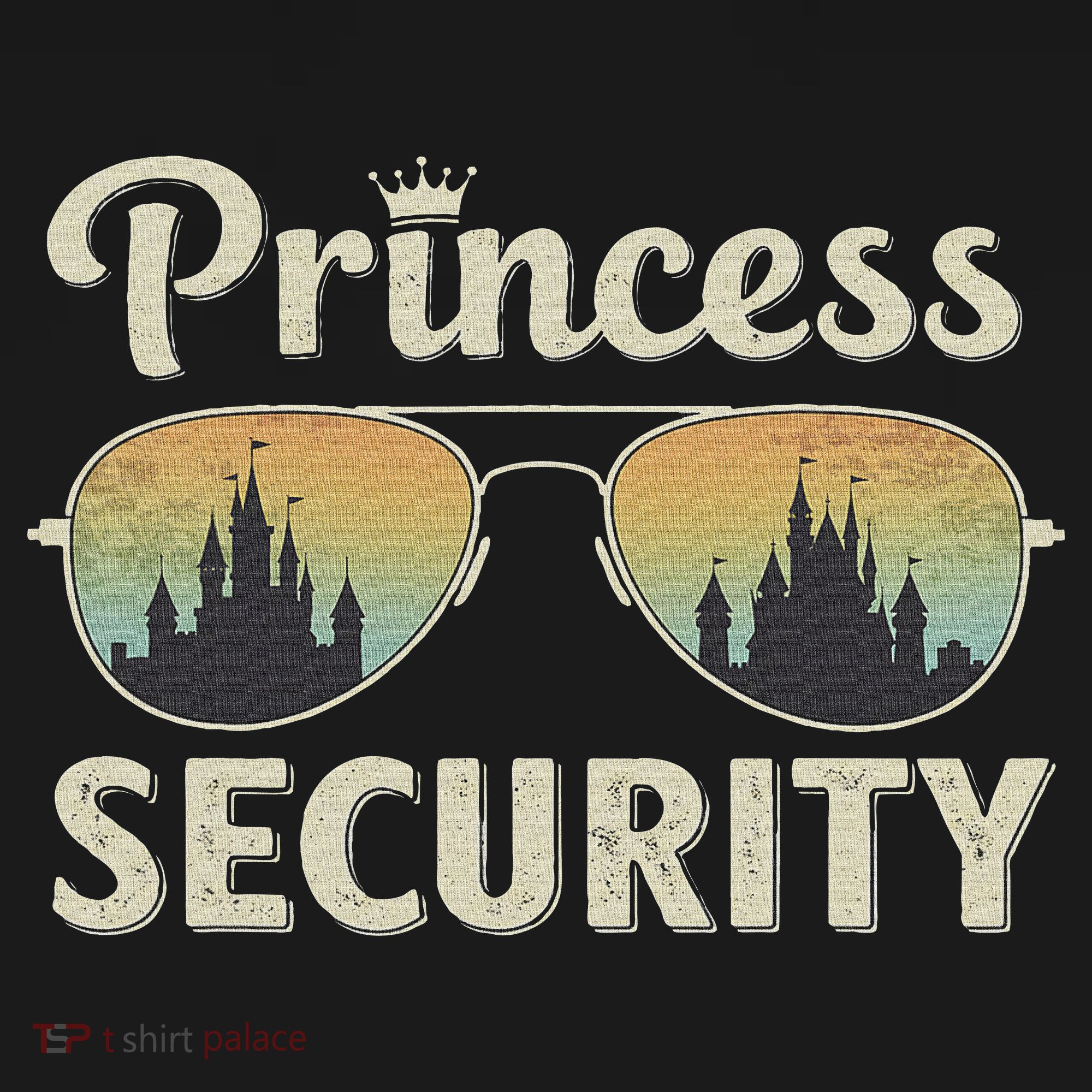 Princess Security Protection Retro Castle Matching Family Women's Tank Top